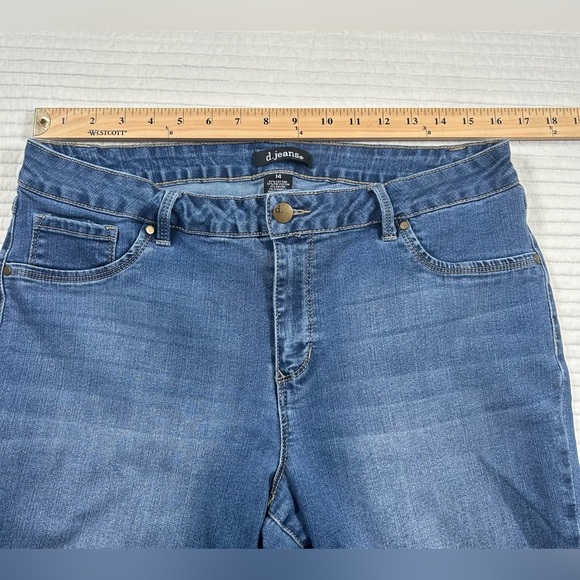d. jeans Blue Skinny Leg Jeans with Stretch Stitched Pockets Size 14 - Picture 6 of 8
